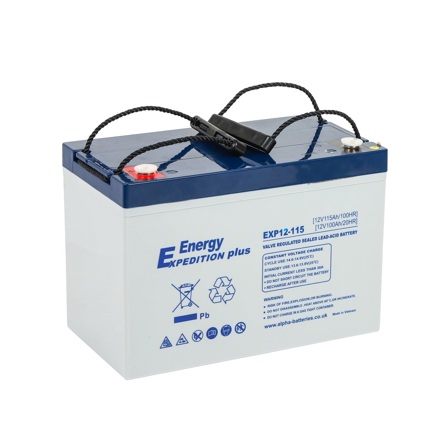 12v 115AH Expedition Plus AGM Deep Cycle Leisure Battery (EXP12-115)