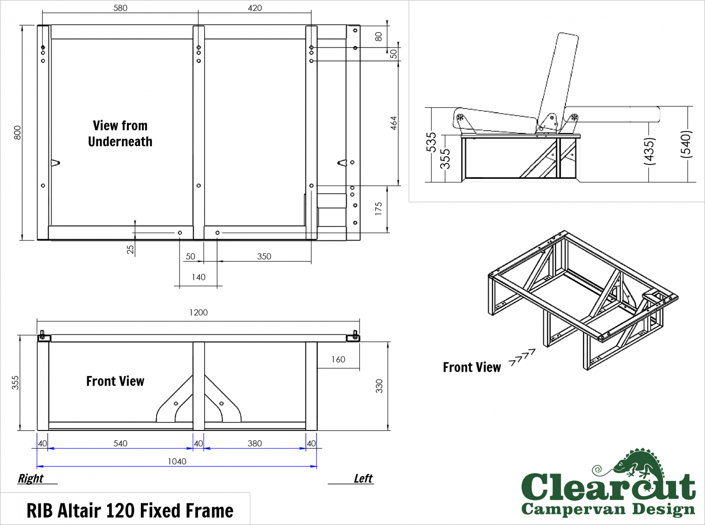 RIB 120 Campervan Bed & Seating System