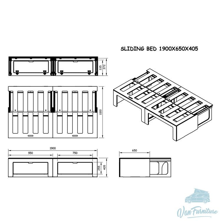 Buffalo Board Sliding Bed & Cabinet Bundle - Universal Kit