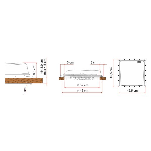 Fiamma Rooflight Turbo 40 x 40