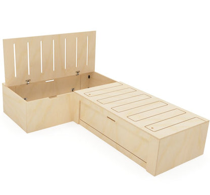 Low Height Plain Ply L Shaped Universal Bed