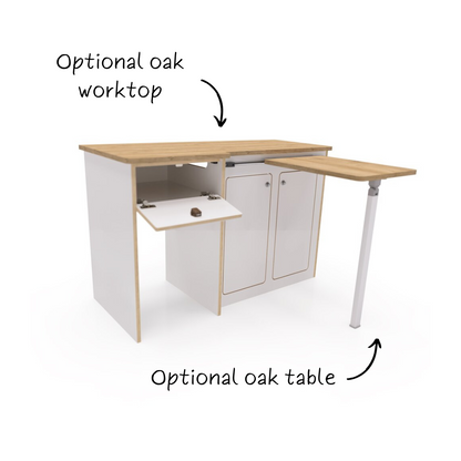 Universal Laminated Ply Side Cabinet With Fridge Pod