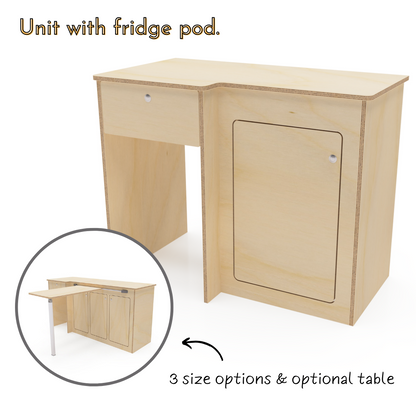 Universal Ply Side Cabinet With Fridge Pod