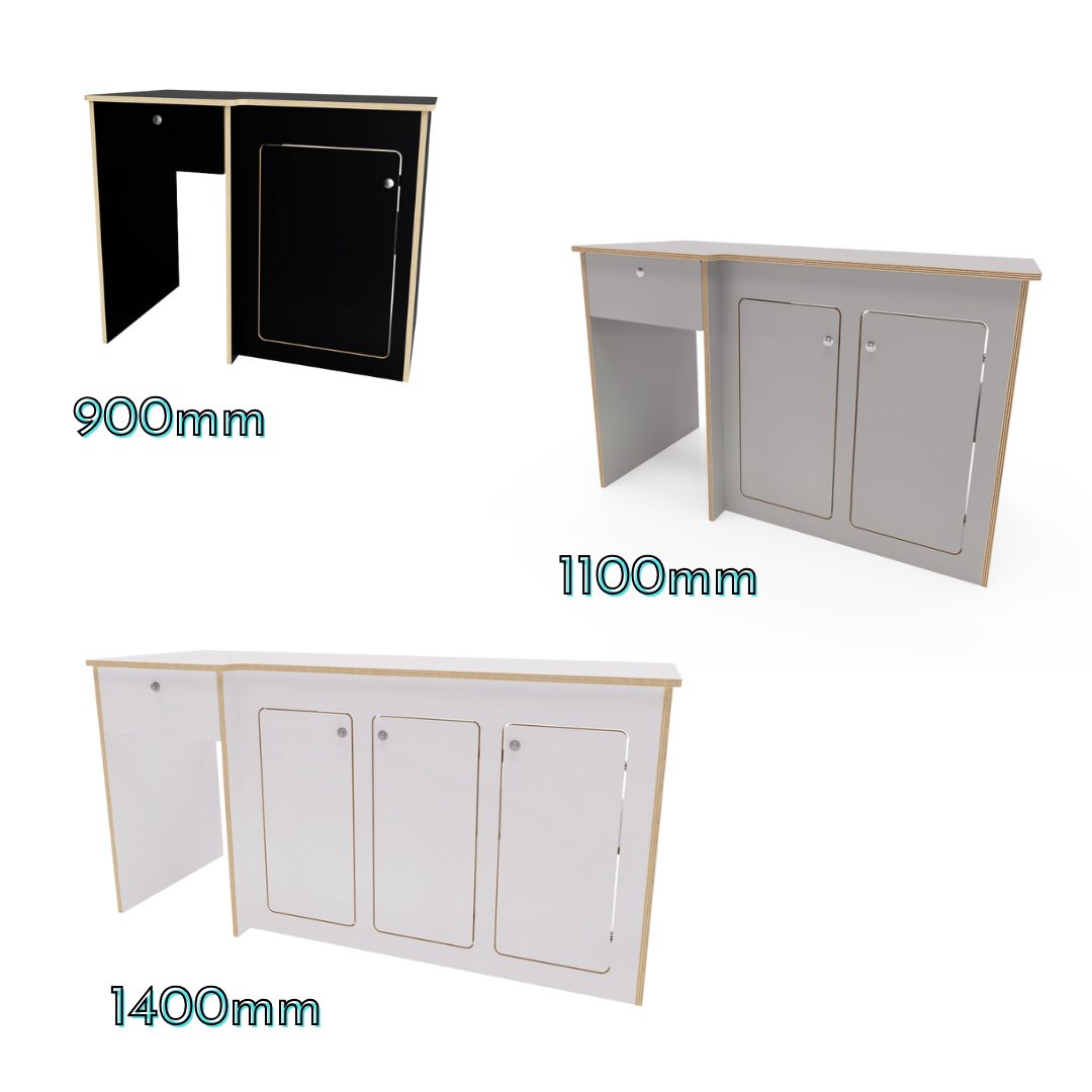 Universal Laminated Ply Side Cabinet With Fridge Pod