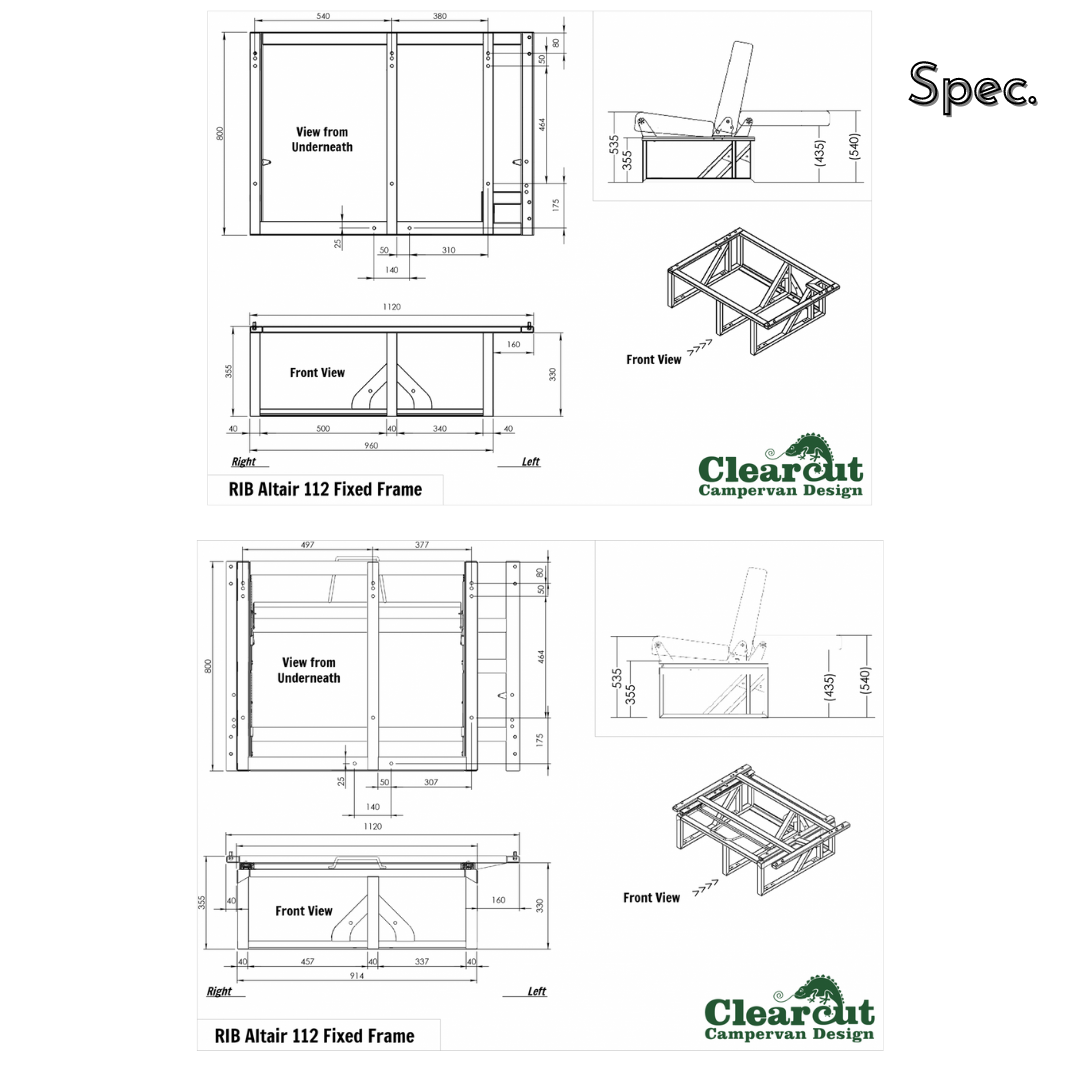 RIB 112 Campervan Bed & Seating System