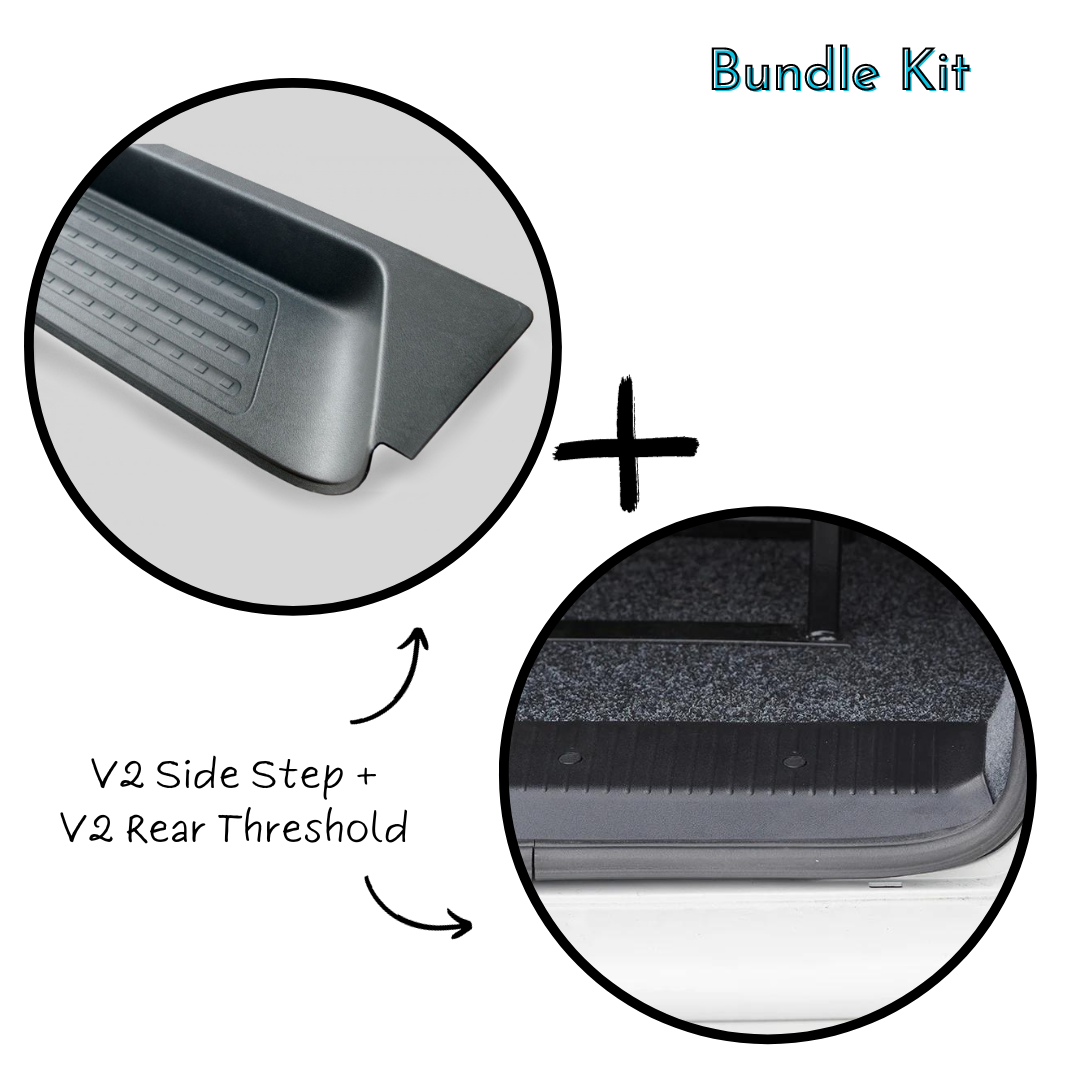 VW T5/T6 V2 Side Steps & Threshold Cover BUNDLE