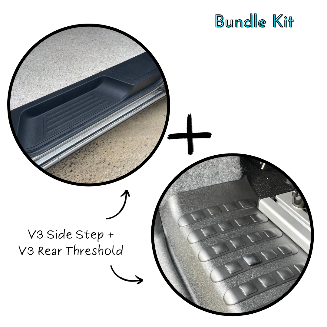 VW T5/T6 V3 Side Steps & Threshold Cover BUNDLE