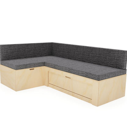 Low Height Plain Ply L Shaped Universal Bed