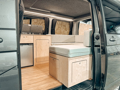 Plain Ply U-Shaped Campervan Interior