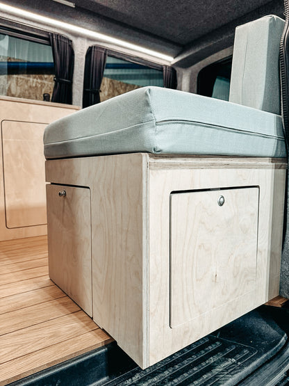 Plain Ply U-Shaped Campervan Interior