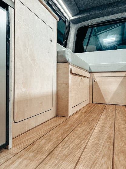 Plain Ply U-Shaped Campervan Interior