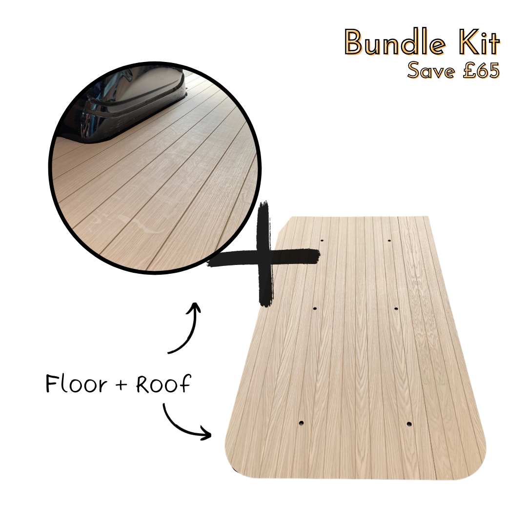 VW T5/T6  Oak Veneered MDF Floor & Ceiling Bundle