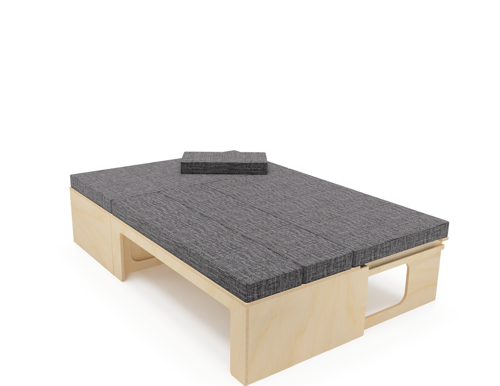 Low Height Plain Ply L Shaped Universal Bed