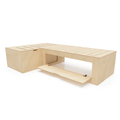 Plain Ply L Shaped Universal Bed