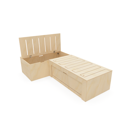 Plain Ply L Shaped Universal Bed