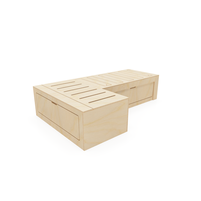 Plain Ply L Shaped Universal Bed