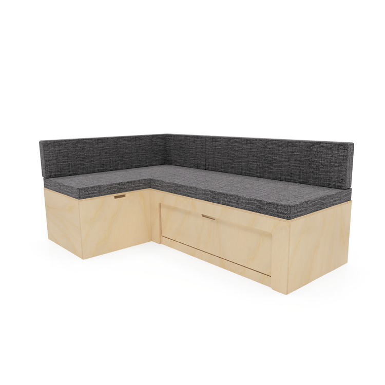 Plain Ply L Shaped Universal Bed