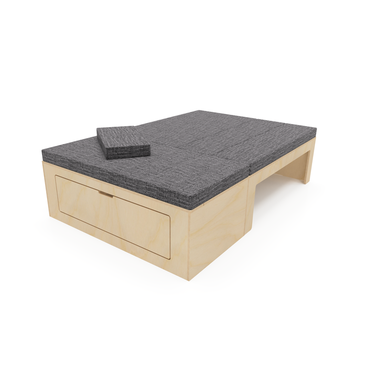 Plain Ply L Shaped Universal Bed