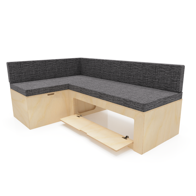 Plain Ply L Shaped Universal Bed