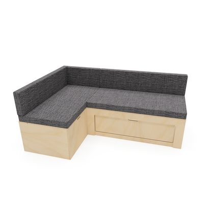 Plain Ply L Shaped Universal Bed