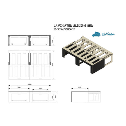 Laminated Ply Sliding Bed