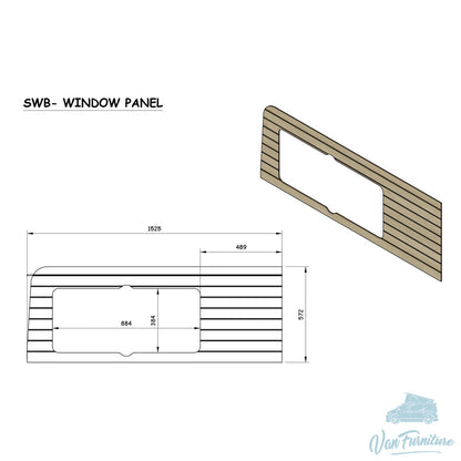 Oak Window Panel/Splashback - VW T5/T6