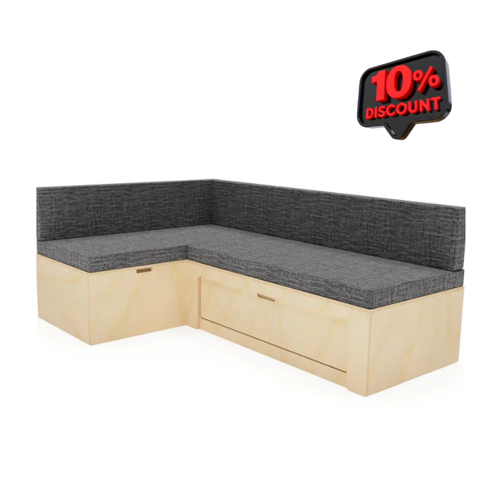 Low Height Plain Ply L Shaped Universal Bed