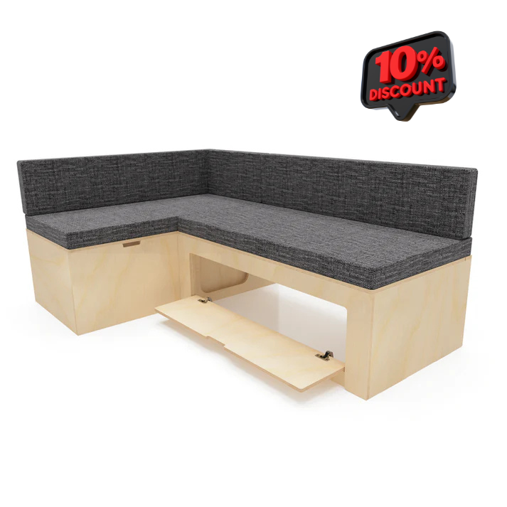 Plain Ply L Shaped Universal Bed