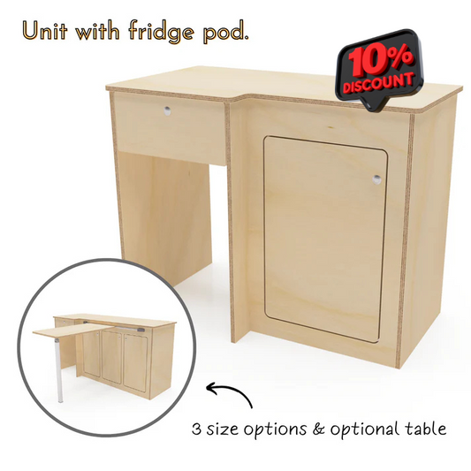 Universal Ply Side Cabinet With Fridge Pod