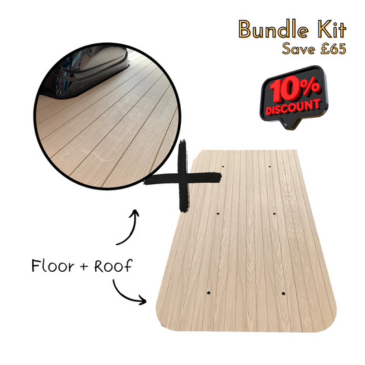 VW T5/T6  Oak Veneered MDF Floor & Ceiling Bundle