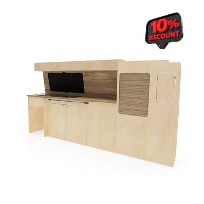 VW T5/T6 Plain Birch Ply Campervan Kitchen Interior Unit