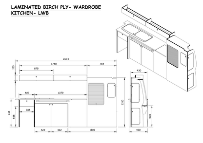 Buffalo Board Wardrobe Kitchen - VW T5/T6