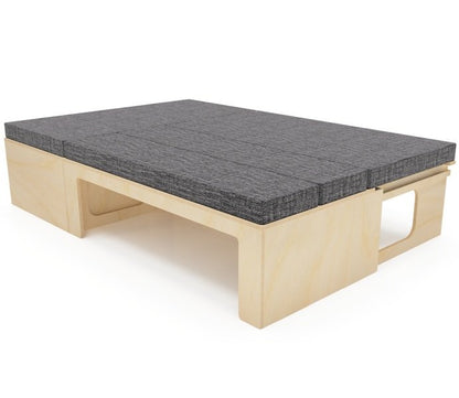 Low Height Plain Ply L Shaped Universal Bed