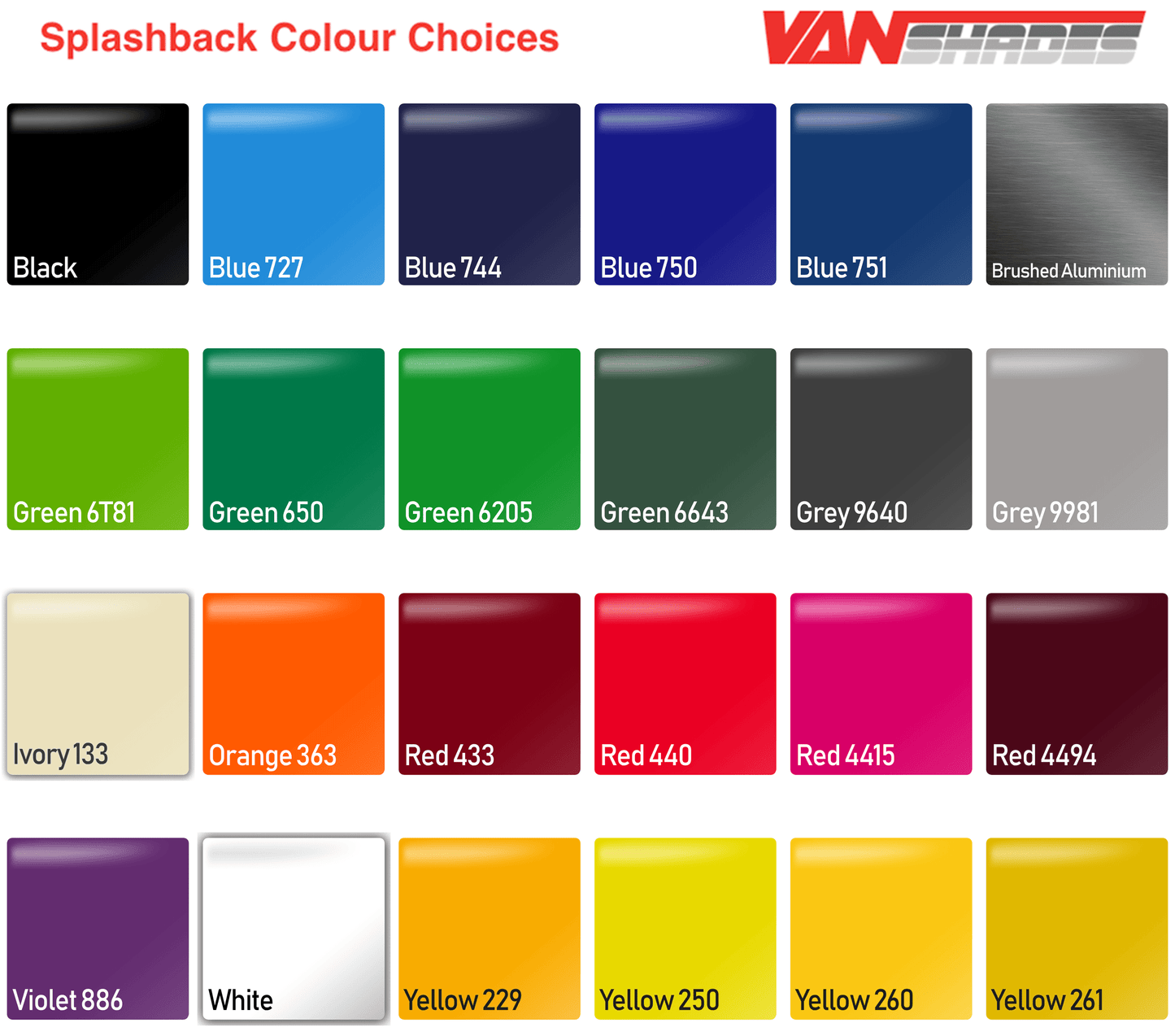 Vanshades T5/6 Campervan Splashback